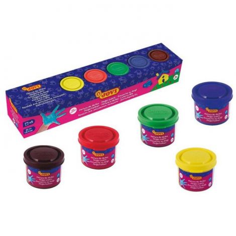 Farby do malowania palcami Jovi, 5 kolorów x 35ml - 2